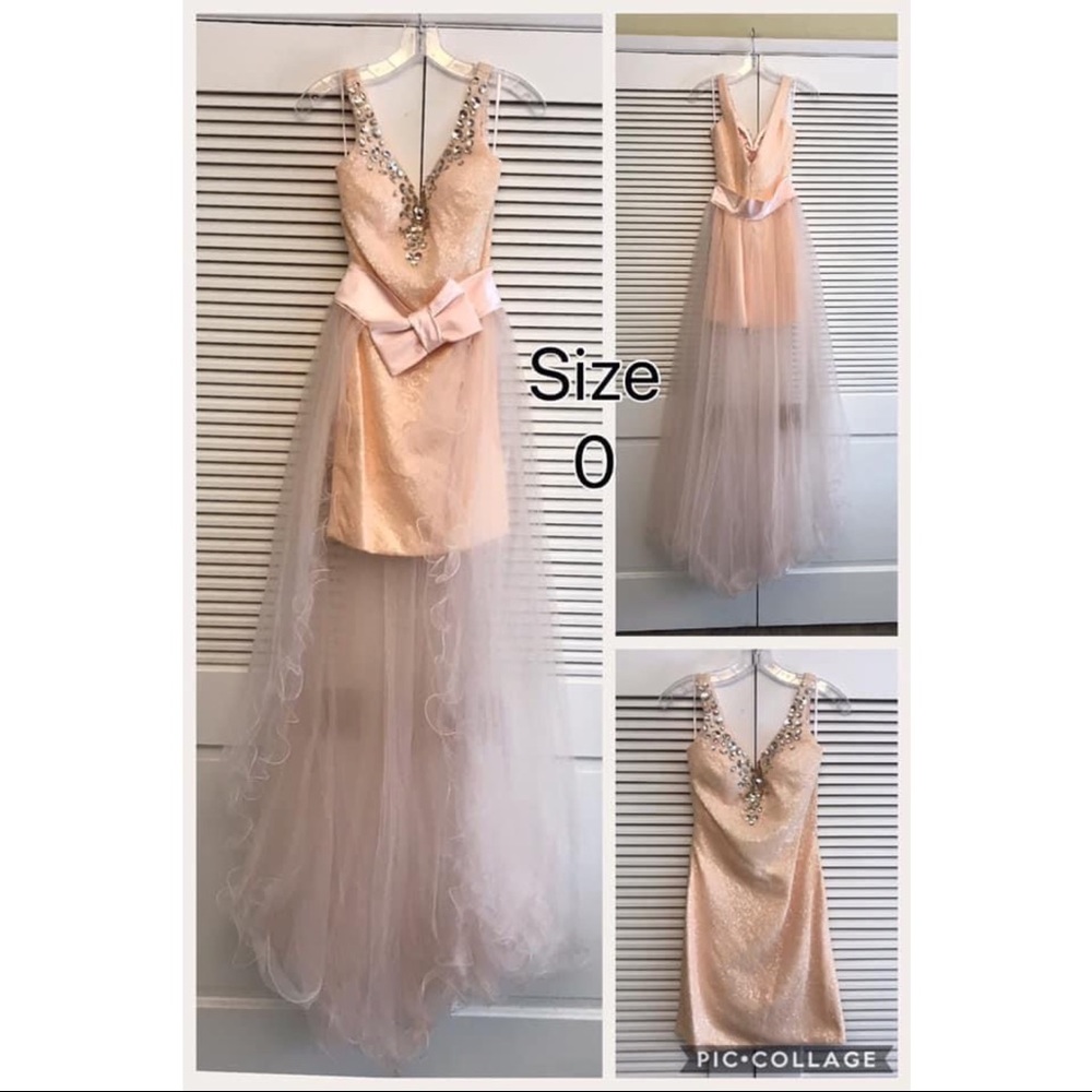 Mac Duggal Blush Two-piece Dress